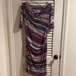 BOSS Multicolor Cowl Neck Dress